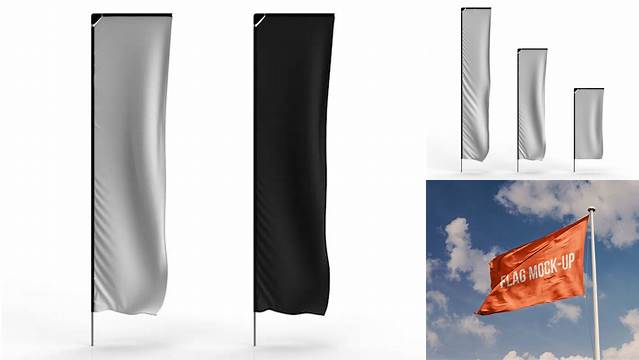 1162+ Telescopic Flag Mockup Versatile Mockup for Designers