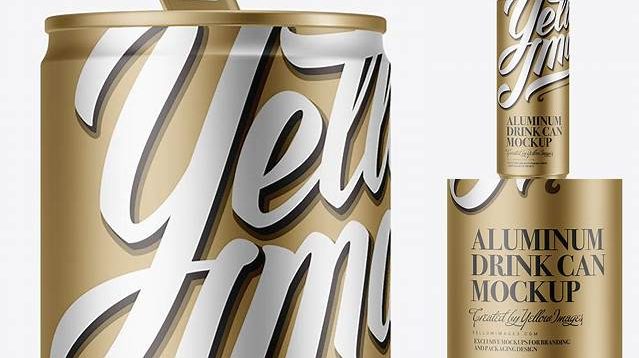 1164+ 250ml Matte Metallic Aluminium Can PSD Mockup Free Graphic Design Mockup File