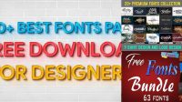 1167+ Premium Font Pack Free Download Versatile Photoshop File