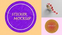 1167+ Round Sticker Mockup PSD Download