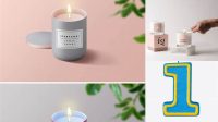 1168+ Number 1 Candle PSD Mockup Free Graphic Design Resource