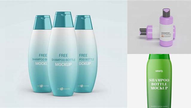 1172+ Clear Shampoo Bottle PSD Mockup Versatile PSD Mockup File