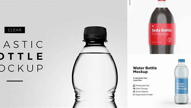 1172+ Plastic 2L Bottle PSD Mockup Download Customizable PSD