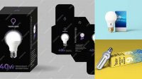 1176+ Led Bulb Packaging Design Psd Free Download Free Photoshop Mockup Design