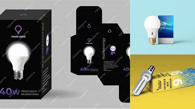 1176+ Led Bulb Packaging Design Psd Free Download Free Photoshop Mockup Design