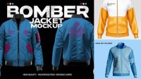 1180+ Bomber Mockup Mockup PSD