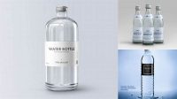 1185+ Glass Bottle with Water PSD Mockup Digital Download