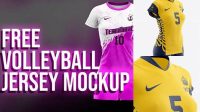 1186+ Women’s Volleyball Jersey PSD Mockup Half Side View Free Smart Object Templates