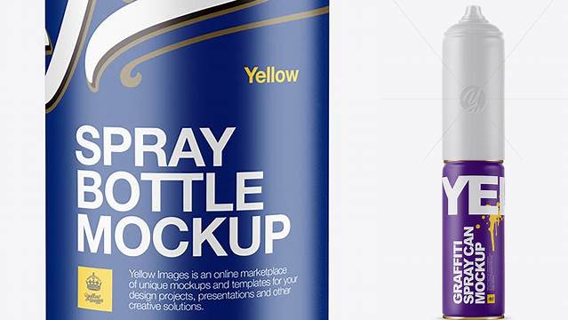 1189+ Matte Spray Can Without Cap PSD Mockup Front View Custom Graphic Resource Free Download