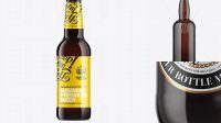 1194+ Black Amber Bottle with Dark Beer 330ml Exclusive PSD Design Freebie