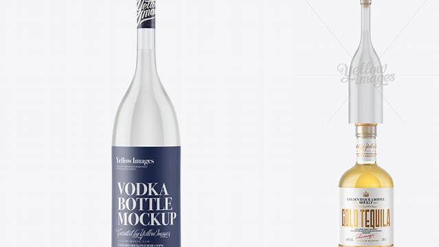 1194+ Long Neck Tequila Bottle PSD Mockup Professional Design PSD