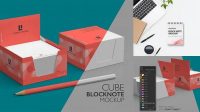 1195+ Cube Block Note Mockup Editable Photoshop File