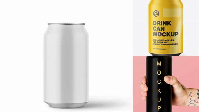 1197+ 16oz Matte Aluminium Can PSD Mockup PSD Download