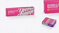 1198+ Bubble Gum Pack PSD Mockup Halfside View Premium Freebie for Designers