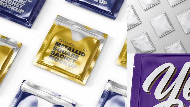 1198+ Matte Sachet PSD Mockup Hero Shot Premium Quality PSD Freebie