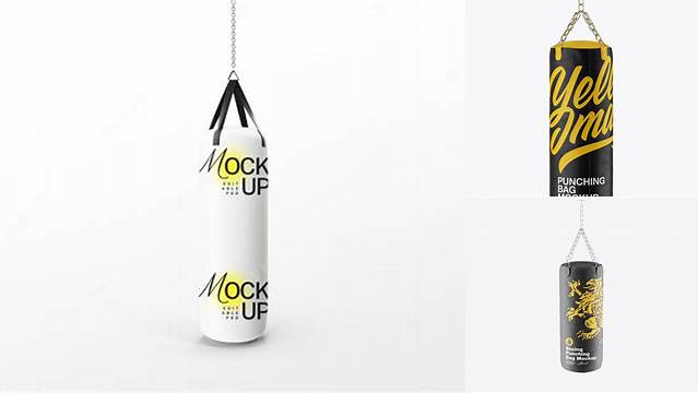 1198+ Punching Bag PSD Mockup Front View Customizable Design Files