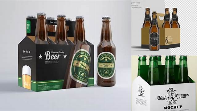 1199+ 6 Pack Beer Mockup Free Include TIFF