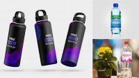 1202+ Matte Bottle With Water PSD Mockup Free Design Resource