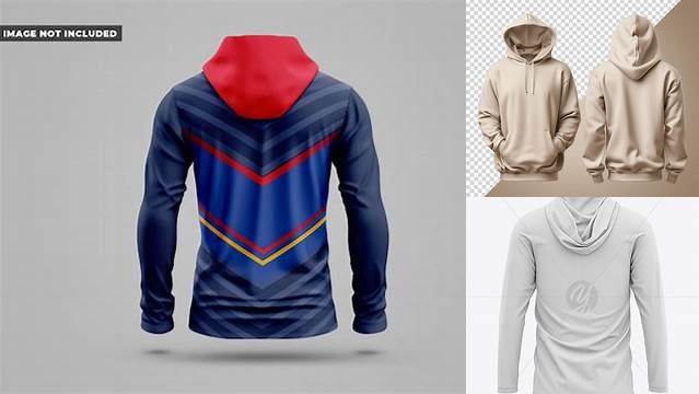 1202+ Men's Hooded T-shirt PSD Mockup Back View High-Quality Digital Mockup Resource