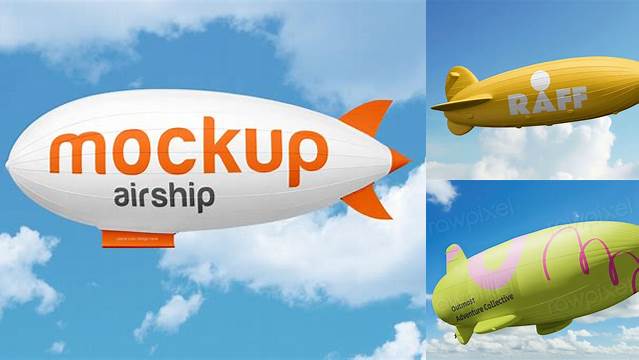 1203+ Zeppelin Mockup Free PSD for Designers