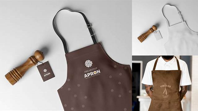 1208+ Apron With Leather Parts PSD Mockup Top View Download Free Premium Design PSD