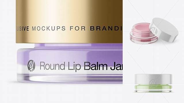 1210+ 5ml Lip Balm Jar with Matte Cap PSD Mockup Creative Digital PSD Download