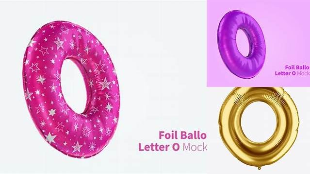 1217+ Letter O Foil Balloon PSD Mockup Elegant and Stylish Free PSD