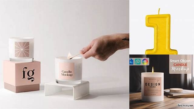 1217+ Number 1 Candle PSD Mockup Premium Freebie for Designers