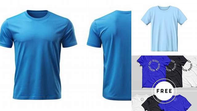 1220+ Mockup Kaos Biru Exclusive Layered PSD Mockup