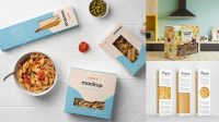 1227+ Pasta Box Mockup Free High-Quality PSD