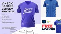 1232+ V Neck Jersey Mockup Free Smart Layer Mockup Free