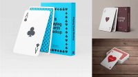 1235+ Deck of 52 Playing Cards PSD Mockup Top View Editable Photoshop Free Mockup