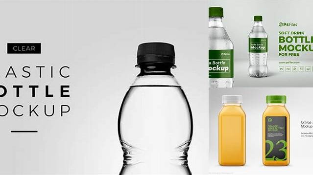 1237+ Green Plastic Bottle With Drink PSD Mockup Front View Download Premium PSD Resource