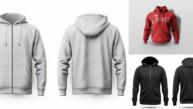 1242+ Hoodie with Zipper PSD Mockup Front View Free Design Resource