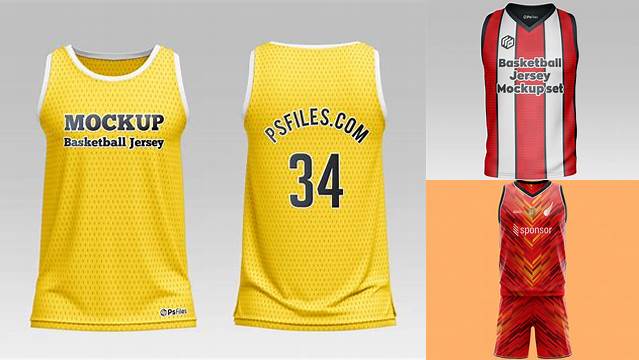 1243+ Mockup Jersey Basketball Free Professional PSD Template