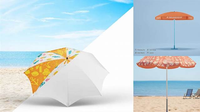 1246+ Beach Umbrella Mockup Free Exclusive Free Creative Resource