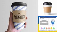 1247+ Paper Cup Sleeve Mockup Digital Download