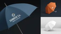 1254+ Open Double Umbrella PSD Mockup Front View Versatile and Elegant PSD File