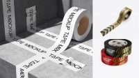 1255+ Matte Duct Tape PSD Mockup High-Angle Shot Photoshop Resource Free