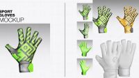 1256+ Goalkeeper Gloves Mockup Professional Design PSD