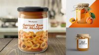 1260+ Apricot Jam Jar PSD Mockup Photoshop Resource Free