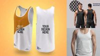 1266+ Mens Tank Top HQ PSD Mockup Back View Modern Photoshop Resource