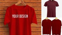 1271+ Mock Up Kaos Merah Maroon For Free Download