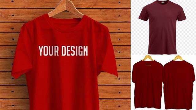 1271+ Mock Up Kaos Merah Maroon For Free Download