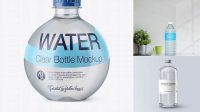 1272+ 13.5Oz Clear PET Bottle with Water PSD Mockup Elegant and Stylish Free PSD