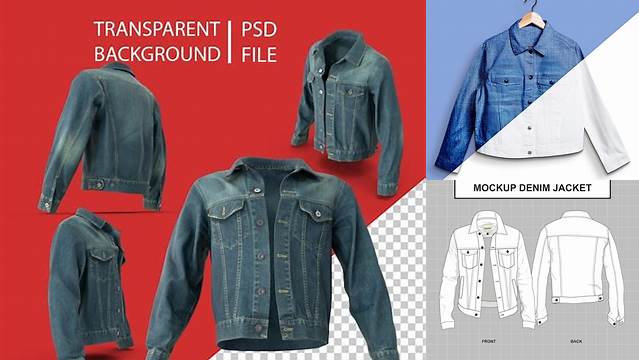 1272+ Jeans Jacket Mockup Photoshop Freebie