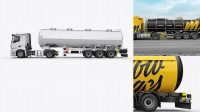 1272+ Tank Truck HQ PSD Mockup Left Side View Advanced Editable PSD