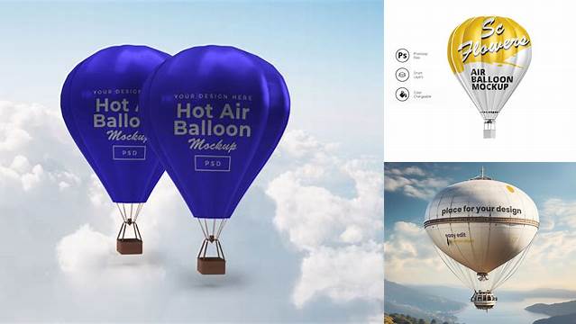 1274+ Air Balloon Mockup Premium Freebie for Designers