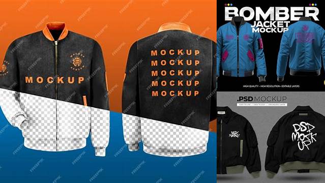 1274+ Bomber Jacket Mockup Free Easy-to-Edit PSD