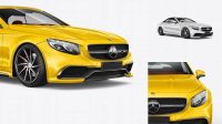 1276+ Mercedes-Benz S63 AMG Cabriolet PSD Mockup Half Side View Smart Editable Design Mockup